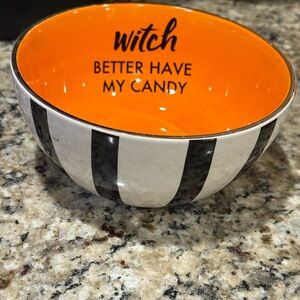 Striped Halloween Candy Bowls - pack of 3